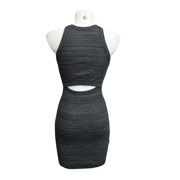 Aritzia Dresses & Skirts - Aritzia Wilfred Free Halter Cut Out Back Bodycon Knit Mini Dress sz XS Gray